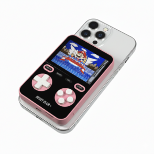 CONSOLE DE JEUX BATTERIE EXTERNE AIMANTÉ - POWER BANK GAMING (ROSE) - RESET CLUB ®